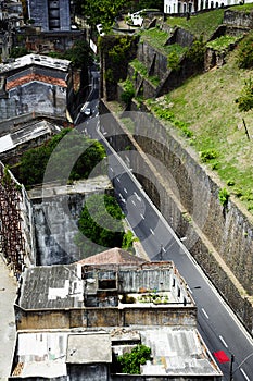 View from the top of the Ladeira da Montanha in the center of the city of Salvador, Bahia, Brazil photo