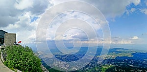 View from the top of Lovcen mountain in Cetinje