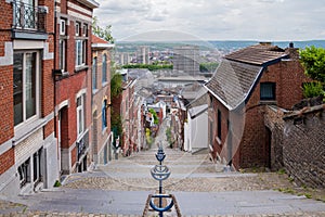 View from the top of Montagne de Bueren Liege Belgium