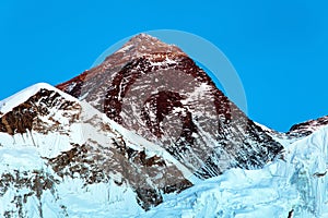 View of top of Mount Everest from Kala Patthar