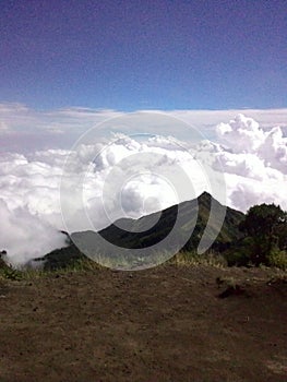 the view from the top of Mount Merbabu