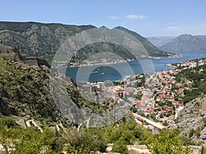 the view from the top of mount navon, overlooking the coast of bokar