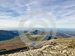 View from the top of Mount Snowdon