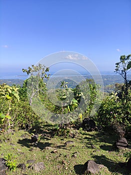 View from the top of the mountain city of Parepare, South Sulawesi, Indonesia photo