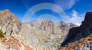 View from the top of the mountain in the High Tatras, Slovakia