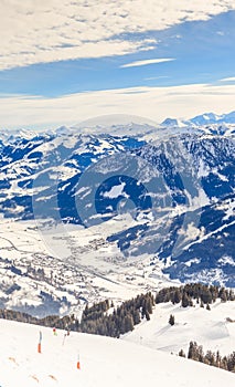 View from the top of the mountain Hohe Salve