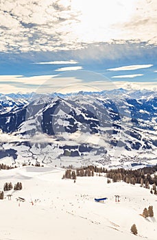 View from the top of the mountain Hohe Salve