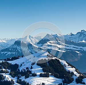 View from the top of Mt. Rigi, Switzerland