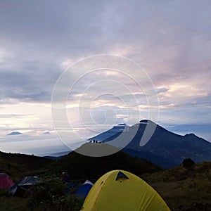 View from the top prau Mountain