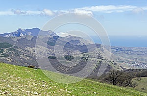 View from the top of the ridge. Crimea.