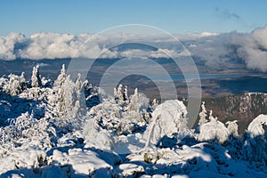 View from the top of Salatin peak in Low Tatras towards Liptovska Mara dam