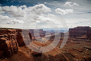 View from the top of the Shafer Trail in Canyonlands