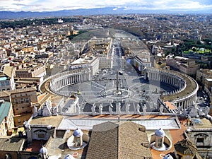 View from the top of St. Peter's basilica, Roma