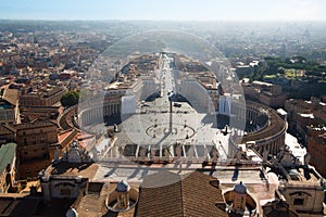 VIEW FROM THE TOP OF ST. PETER'S BASILICA, ROME