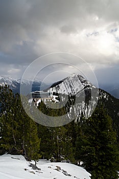 View at the top of Sulphur Mountain