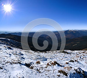 View from the top to Petros peak