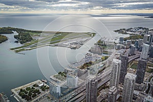 View from top of tower at Bathurst Quay, Toronto