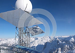 View from the top of the Valluga mountain