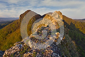 View from the top of Vrsatec rocks in Biele Karpaty