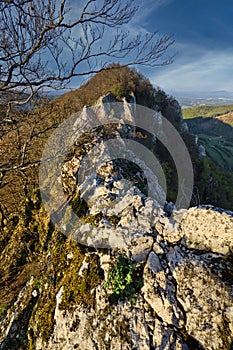 View from the top of Vrsatec rocks in Biele Karpaty