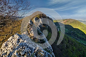 View from the top of Vrsatec rocks in Biele Karpaty