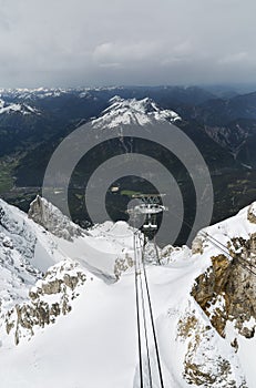 View from the top of the Zugspitze