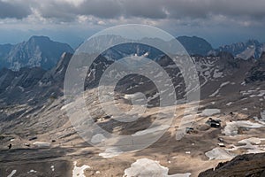 View from the top of the Zugspitze