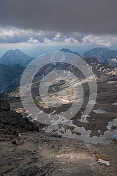 View from the top of the Zugspitze