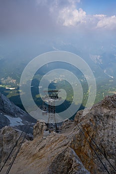 View from the top of the Zugspitze