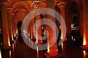 View of the Topkapi Palace, in Istanbul Turkey.View of the Roman cisterns, in Istanbul Turkey photo