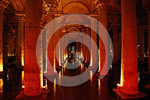 View of the Topkapi Palace, in Istanbul Turkey.View of the Roman cisterns, in Istanbul Turkey photo