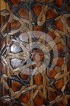 View of the Topkapi Palace, in Istanbul Turkey. Wooden door photo