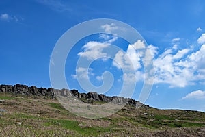 View of the tops of Stannage Edge, Haversage