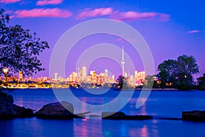 View of Toronto skyline and Lake Ontario