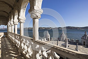 View from the Torre de Belem tower in Lisbon