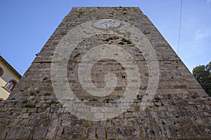 View of the Torre del Candeliere. Massa Marittima, Grosseto, Tuscany, Italy photo