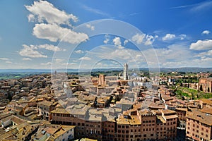 View from Torre del Mangia. Siena. Tuscany. Italy