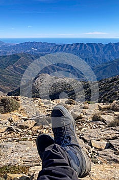 View from Torrecilla peak, Sierra de las Nieves national park photo