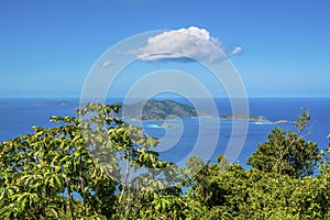 A view from Tortola northward towards Little Jost Van Dyke and Jost Van Dyke island