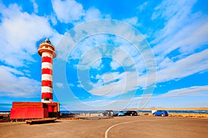 Toston lighthouse in El Cotillo at Fuerteventura Canary Islands photo