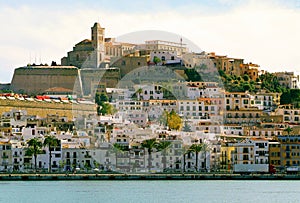 View of the tourist town of Ibiza