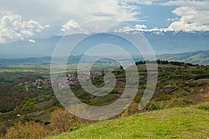 View towards Belasitsa mountain Bulgaria