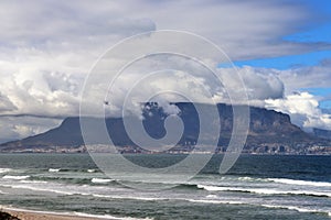 View towards Cape Town from Bloubergstrand