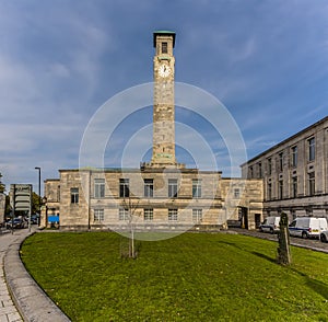 A view towards the civic centre in Southampton, UK