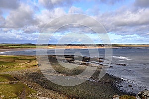 View towards Embleton Bay in Northumberland