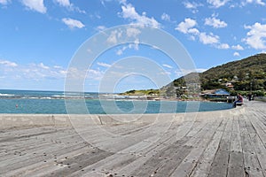 View towards the foreshore from the end of the Lorne pier