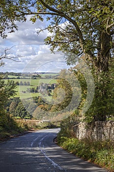 View towards Guiting Power village, Cotswolds, Gloucestershire, England