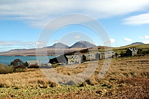 View Towards Jura from Bunnahabhain, Islay, Scotland.