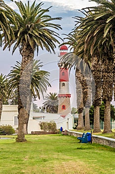 A view towards the lighthouse at Swakopmund, Namibia
