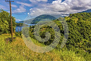 A view towards Mount Soufriere in Saint Vincent